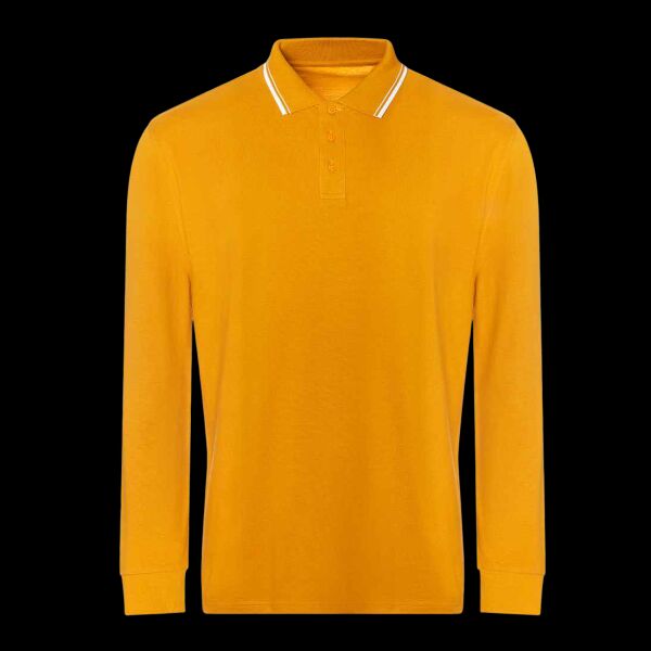 AWDis Long Sleeve Tipped 100 Polo Shirt Thumbnail