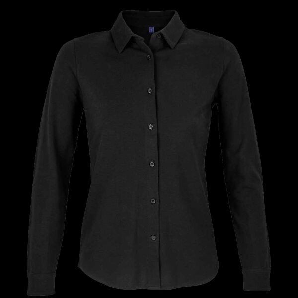 NEOBLU Ladies Basile Organic Cotton Long Sleeve Piqué Shirt Thumbnail