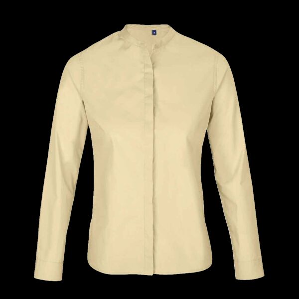 NEOBLU Ladies Bart Mao Collar Long Sleeve Poplin Shirt Thumbnail
