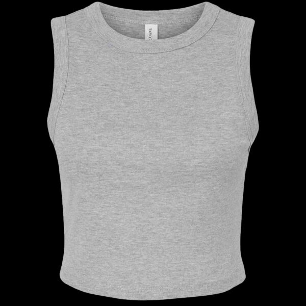 Bella Ladies Micro Rib Muscle Crop Tank Top Thumbnail