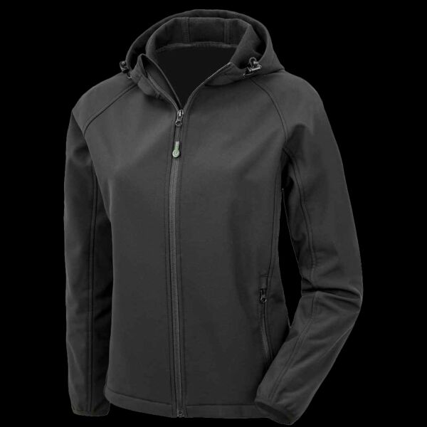 Result Genuine Recycled Ladies Three Layer Printable Hooded Soft Shell Jacket Thumbnail