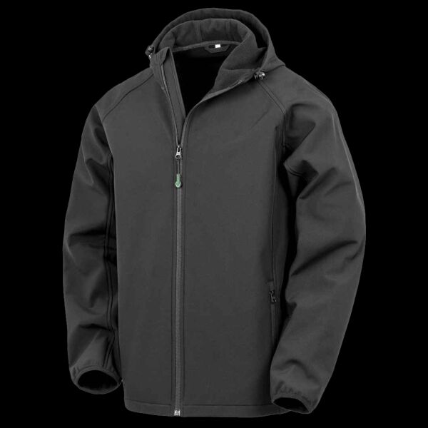 Result Genuine Recycled Three Layer Printable Hooded Soft Shell Jacket Thumbnail