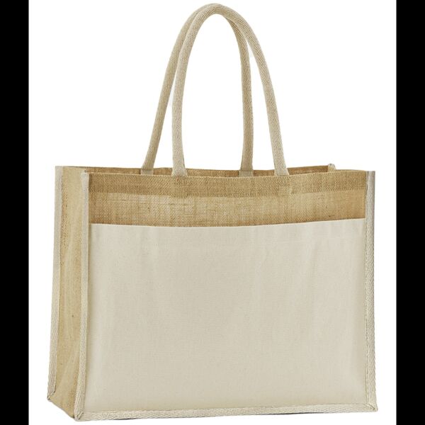 Westford Mill Cotton Pocket Natural Starched Jute Shopper Thumbnail