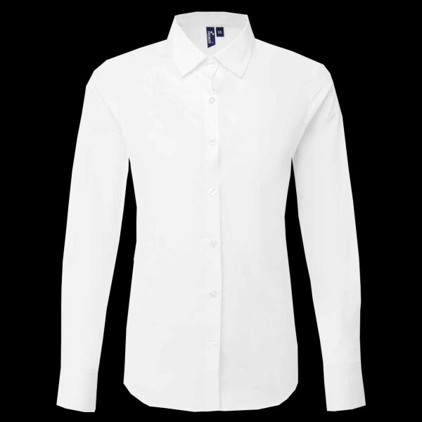 Premier Ladies Recyclight® Long Sleeve Poplin Shirt Thumbnail