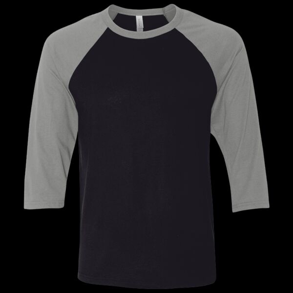 Canvas Unisex 3/4 Sleeve Baseball T-Shirt Thumbnail