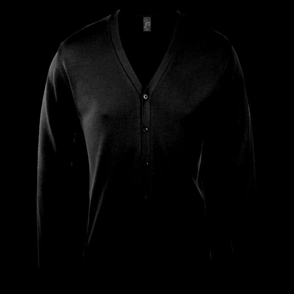 SOL'S Golden Cotton Acrylic V Neck Cardigan Thumbnail