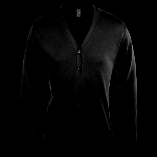 SOL'S Ladies Golden Cotton Acrylic V Neck Cardigan Thumbnail