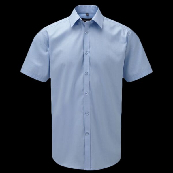 Russell Collection Short Sleeve Herringbone Shirt Thumbnail