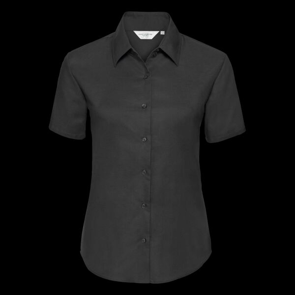 Russell Collection Ladies Short Sleeve Easy Care Oxford Shirt Thumbnail