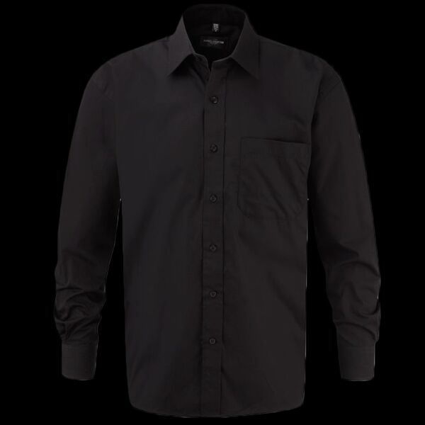 Russell Collection Long Sleeve Easy Care Cotton Poplin Shirt Thumbnail