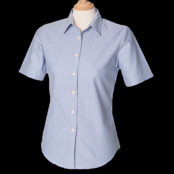Henbury Ladies Short Sleeve Classic Oxford Shirt Thumbnail