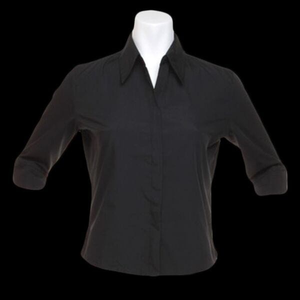 Kustom Kit Ladies 3/4 Sleeve Tailored Continental Shirt Thumbnail
