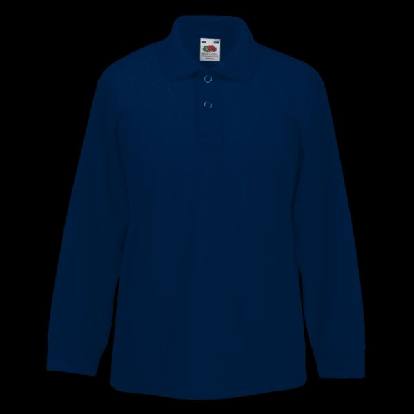 Fruit of the Loom Kids Long Sleeve Poly/Cotton Piqué Polo Shirt Thumbnail