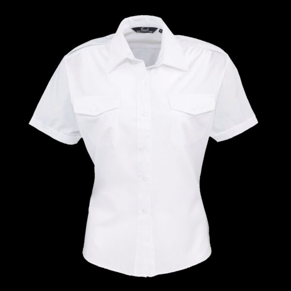 Premier Ladies Short Sleeve Pilot Shirt Thumbnail