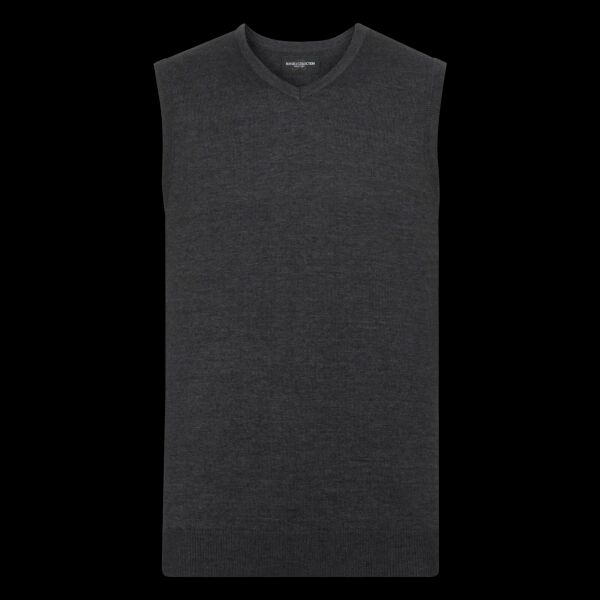 Russell Collection Sleeveless Cotton Acrylic V Neck Sweater Thumbnail