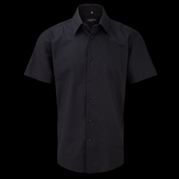 Russell Collection Short Sleeve Tailored Oxford Shirt Thumbnail