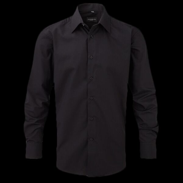 Russell Collection Long Sleeve Tailored Poplin Shirt Thumbnail