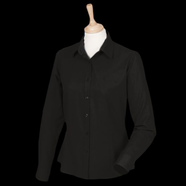 Henbury Ladies Long Sleeve Wicking Shirt Thumbnail