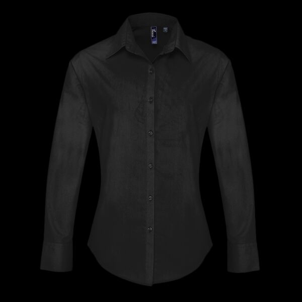 Premier Ladies Supreme Long Sleeve Poplin Shirt Thumbnail