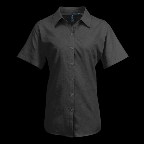 Premier Ladies Signature Short Sleeve Oxford Shirt Thumbnail