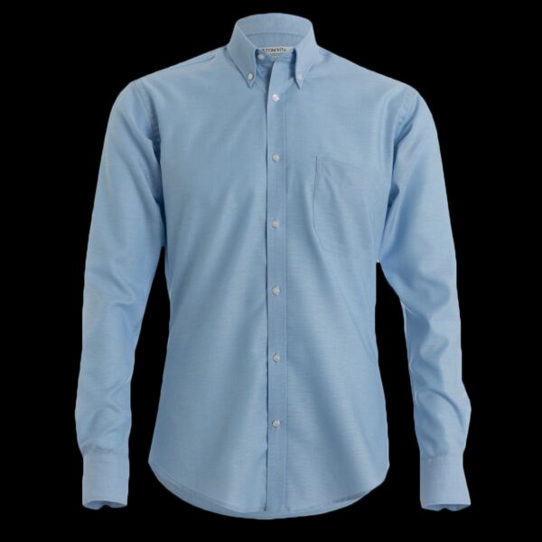 Kustom Kit Long Sleeve Slim Fit Workwear Oxford Shirt Thumbnail