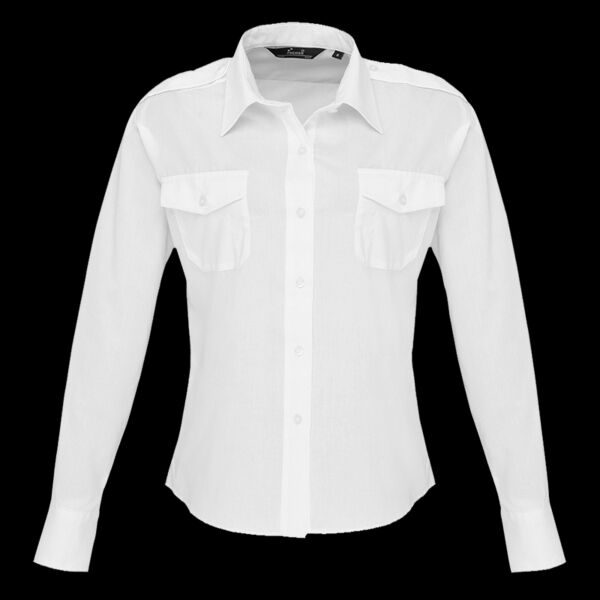 Premier Ladies Long Sleeve Pilot Shirt Thumbnail