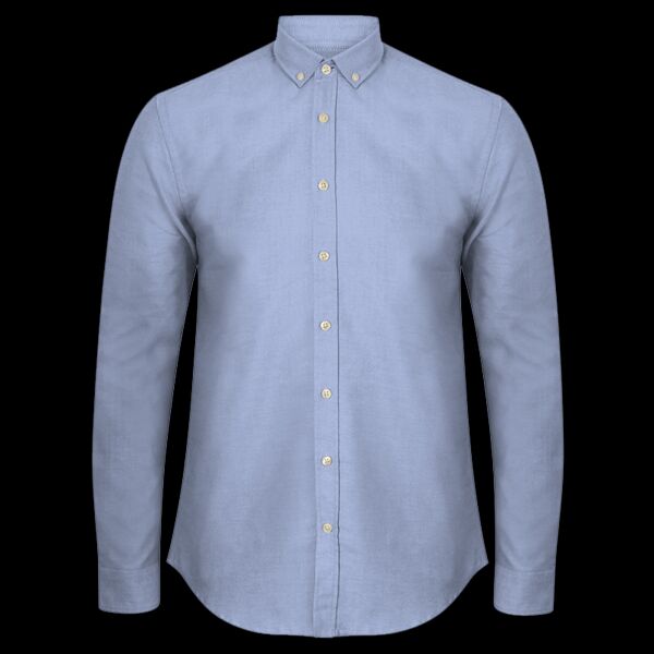 Henbury Modern Long Sleeve Slim Fit Oxford Shirt Thumbnail