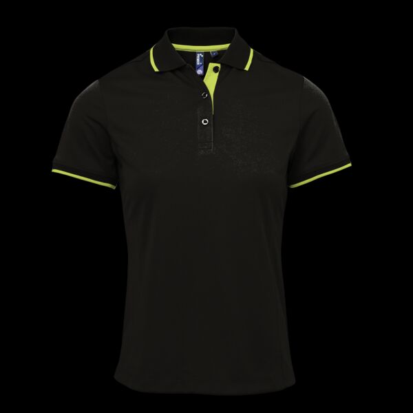 Premier Ladies Contrast Coolchecker® Piqué Polo Shirt Thumbnail