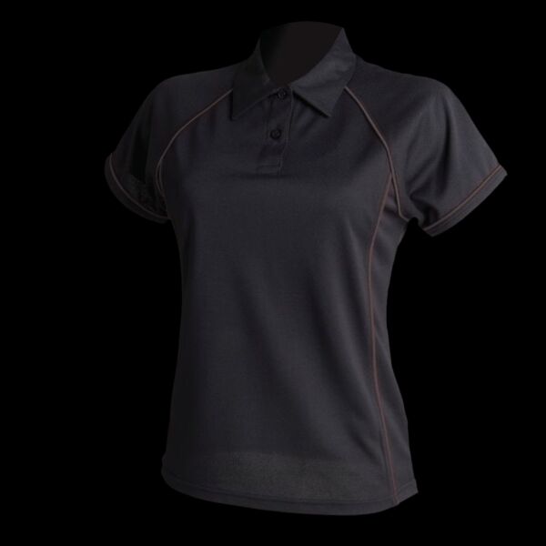 Finden + Hales Ladies Performance Piped Polo Shirt Thumbnail