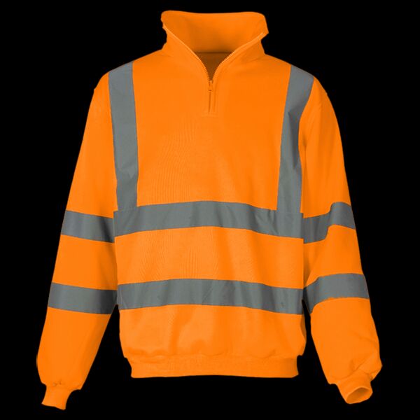 Yoko Hi-Vis Zip Neck Sweatshirt Thumbnail
