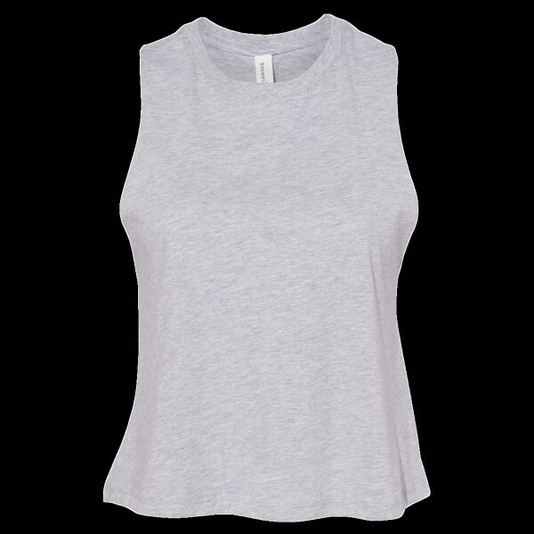 Bella Ladies Racer Back Cropped Tank Top Thumbnail