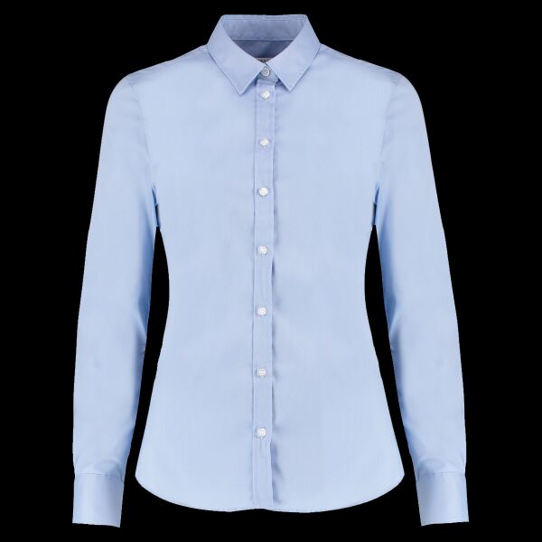 Kustom Kit Ladies Long Sleeve Tailored Stretch Oxford Shirt Thumbnail