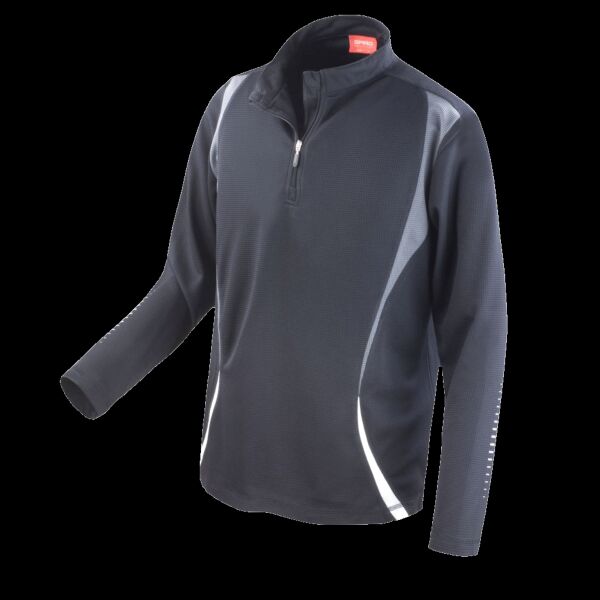Spiro Unisex Zip Neck Trial Training Top Thumbnail
