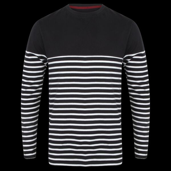 Front Row Unisex Long Sleeve Breton Striped T-Shirt Thumbnail