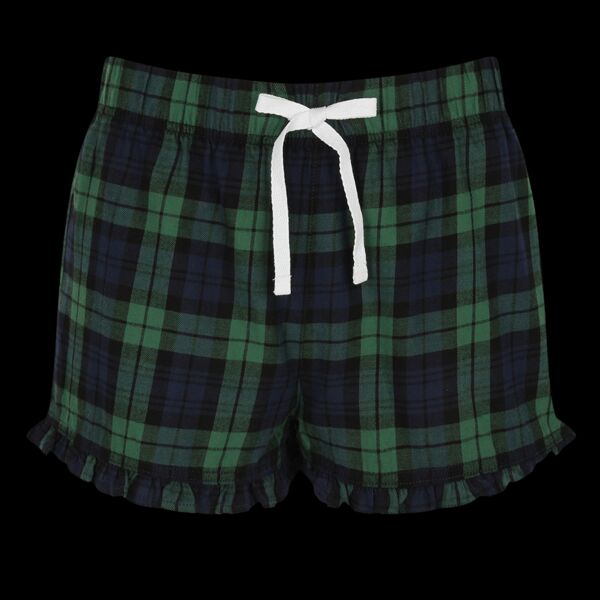 SF Clothing Ladies Tartan Frill Lounge Shorts Thumbnail