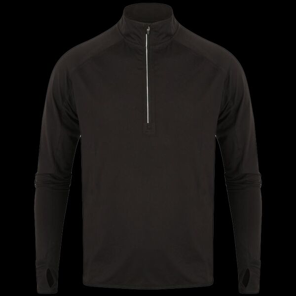 Tombo Long Sleeve Zip Neck Performance Top Thumbnail