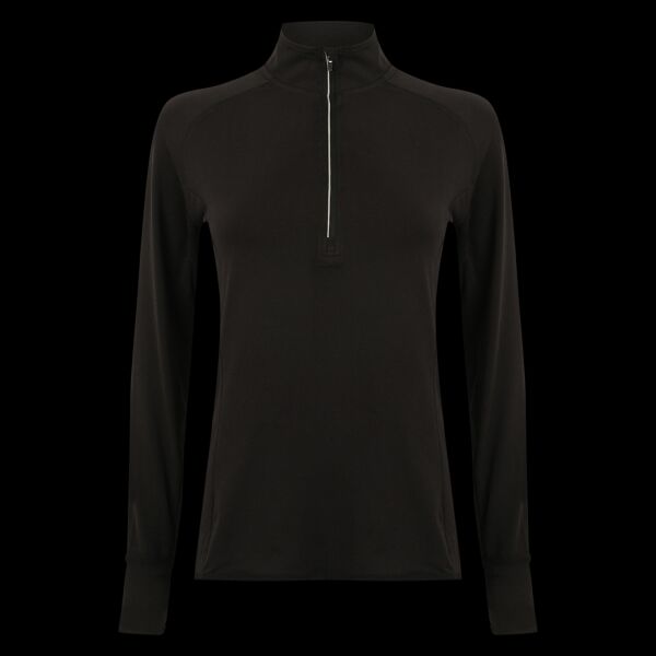 Tombo Ladies Long Sleeve Zip Neck Performance Top Thumbnail