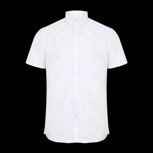 Henbury Modern Short Sleeve Slim Fit Oxford Shirt Thumbnail