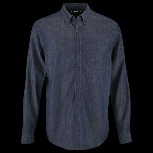 SOL'S Barry Long Sleeve Denim Shirt Thumbnail