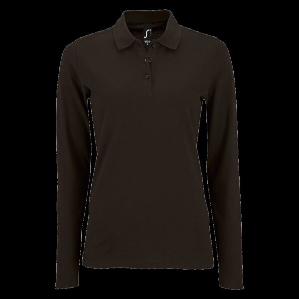 SOL'S Ladies Perfect Long Sleeve Piqué Polo Shirt Thumbnail