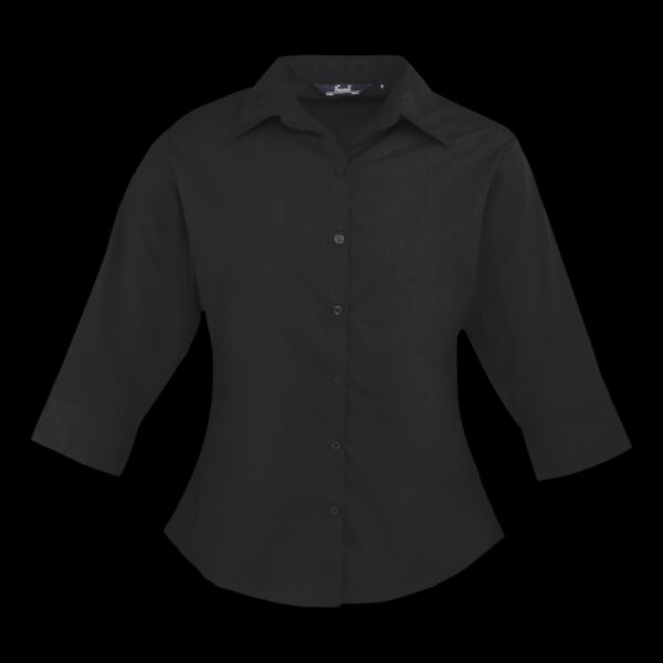 Premier Ladies 3/4 Sleeve Poplin Blouse Thumbnail