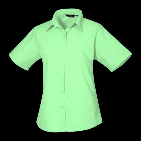 Premier Ladies Short Sleeve Poplin Blouse Thumbnail