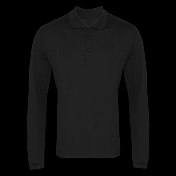 Premier Long Sleeve Coolchecker® Piqué Polo Shirt Thumbnail