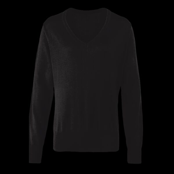 Premier Ladies Knitted Cotton Acrylic V Neck Sweater Thumbnail