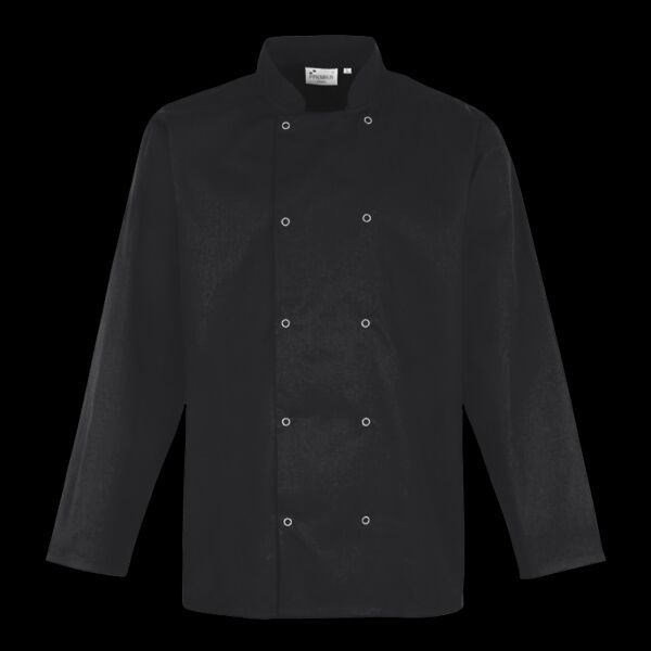 Premier Unisex Long Sleeve Stud Front Chef's Jacket Thumbnail